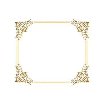 Golden Rectangle Frame for Corner Certificate 34 Stock Illustration