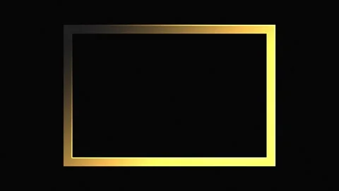 Golden Rectangle Frames shimmering on black background with subtle light tr.. Stock Footage 343481512