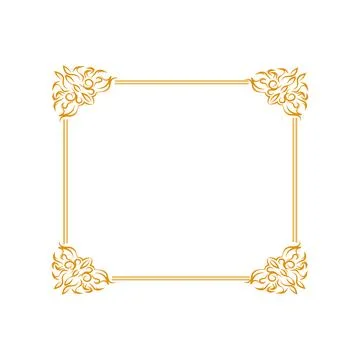 Golden Rectangle Islamic Luxury Stock Illustration