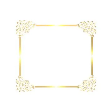 Golden Rectangle Islamic Luxury Stock Illustration
