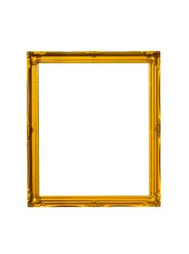 Golden rectangle vintage frame Stock Photos