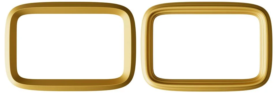 Golden rectangular frames with a sleek metallic border create an elegant di.. Stock Illustration