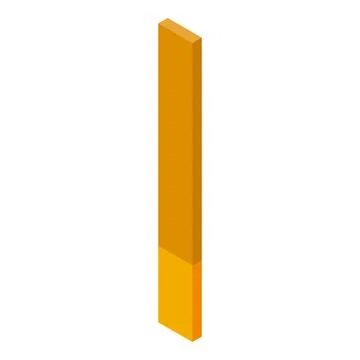Golden rectangular prism representing data analysis and statistics Stock Illustration