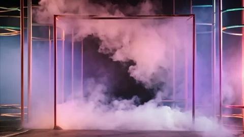 Golden, rectangular, square frames, structures, dark background, emanating .. Vídeos de archivo 273954209