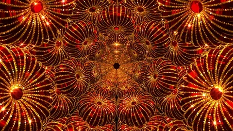 Golden Red Carnival Stock-Footage 102444407