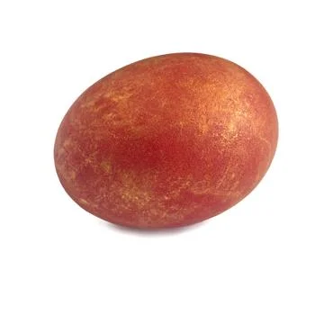 Golden red painted easter egg Stock Photos