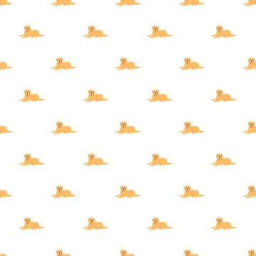 Golden retriever puppy pattern background for pet design Stock Illustration