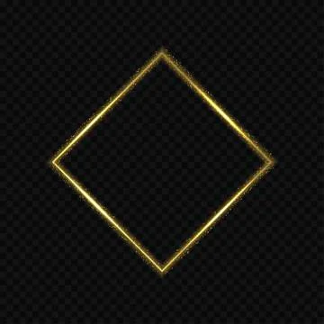 Golden rhomb shape Stock Illustration