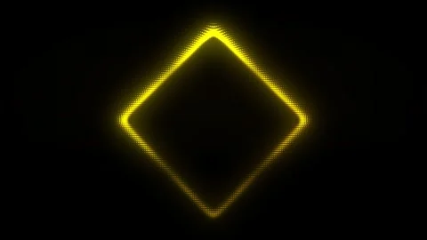 Golden Rhombus Diamond Frame Scanner Effect Animation Stock Footage 333261051