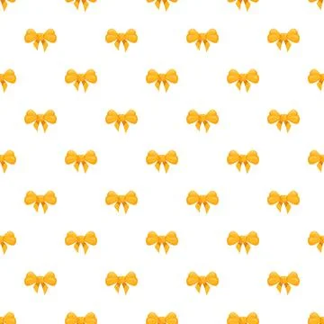 Golden ribbon bow pattern creating festive background design Illustrazione stock