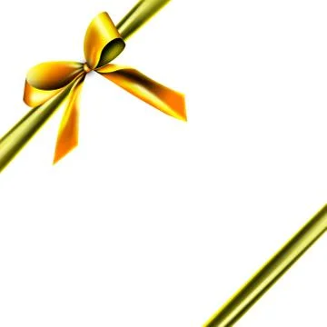 Golden ribbon Illustrazione stock