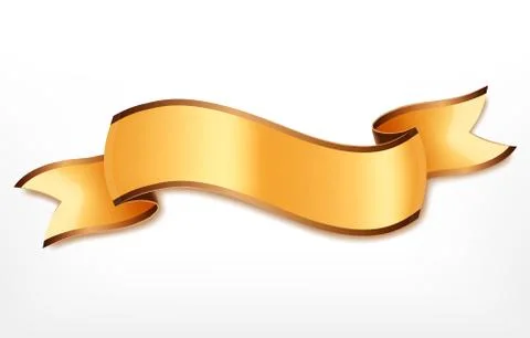 Golden ribbon Stock Illustration