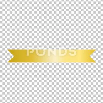 Golden Ribbon on transparent background PSD-Vorlage