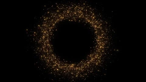 Golden Ring Abstract Background. Magic Shockwave Sparks Gold Light Trails Formin Stock Footage 341912466