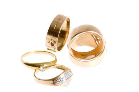 Golden ring closeup Stock Photos