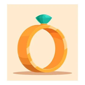Golden ring with emerald gemstone shining brightly, symbol of commitment an.. 스톡 일러스트