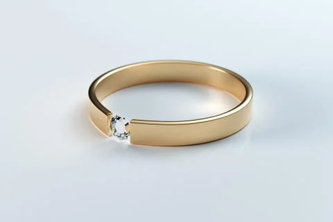Golden ring isolated in the closeup Stock Illustration