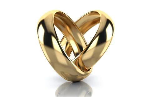 Golden ring isolated on white background Illustrazione stock