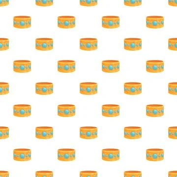 Golden ring pattern featuring blue gem stones Stock Illustration