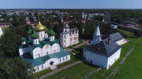 Golden Ring of Russia, Savior Euthymius monastery in Suzdal Stock Footage 115405736