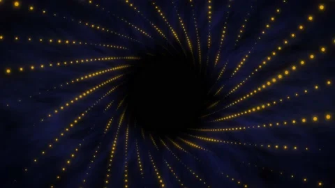 Golden Ring Tunnel Seamless Loop Spiral Type 01 Stock Footage 207777678