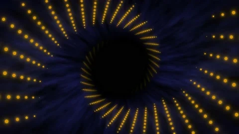 Golden Ring Tunnel Seamless Loop Spiral Type 02 Stock Footage 207787698