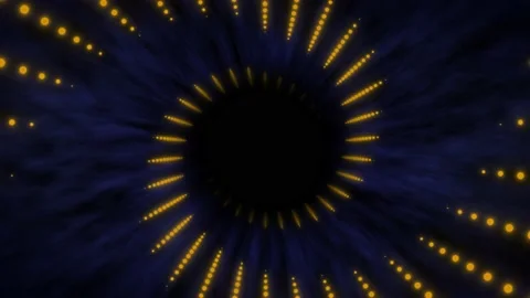 Golden Ring Tunnel Seamless Loop Spiral Type 03 Stock Footage 207789677