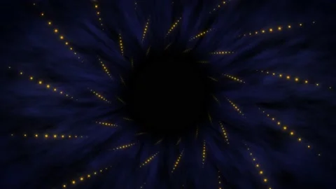 Golden Ring Tunnel Seamless Loop Tunnel Type 03 Stock Footage 208810751