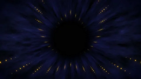 Golden Ring Tunnel Seamless Loop Tunnel Type 02 Stock Footage 208818575