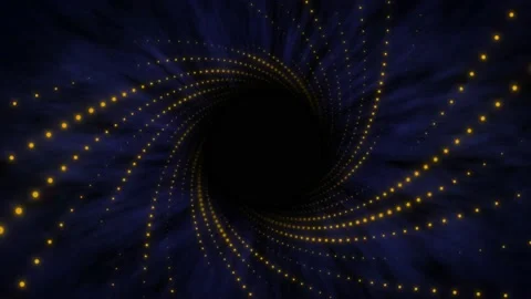 Golden Ring Tunnel Seamless Loop Spiral Type 03 Stock Footage 208844645