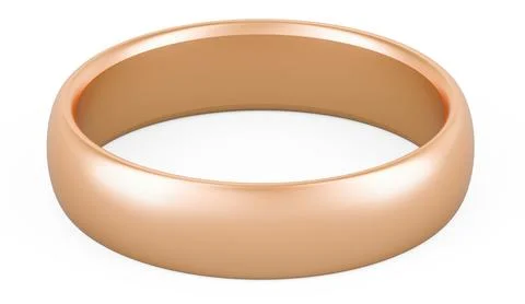 Golden ring, wedding ring. 3D rendering Stock Illustration