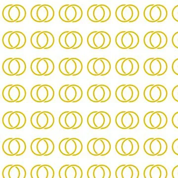 Golden rings seamless pattern. Vector illustration Stock Illustration