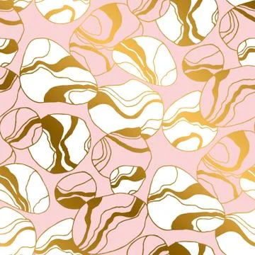 Golden river pebbles marble gradient texture Illustrazione stock