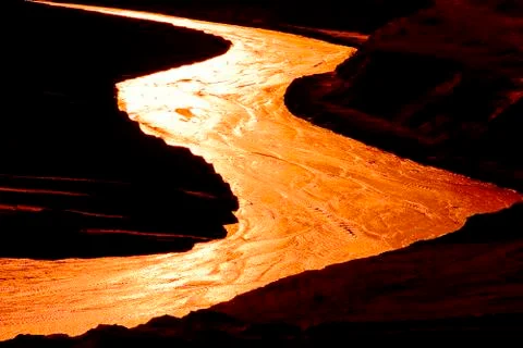 Golden river Stock Photos