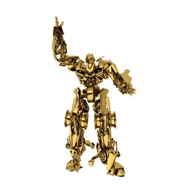 Golden robot Stock Photos