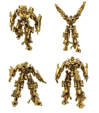 Golden robot Stock Photos