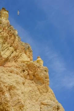 Golden rock cliffs Stock Photos