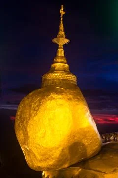 Golden rock Stock Photos