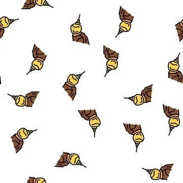 Golden rock vector seamless pattern Illustrazione stock