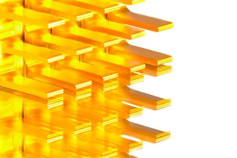 Golden rods form a geometric, repeating pattern 库存插图