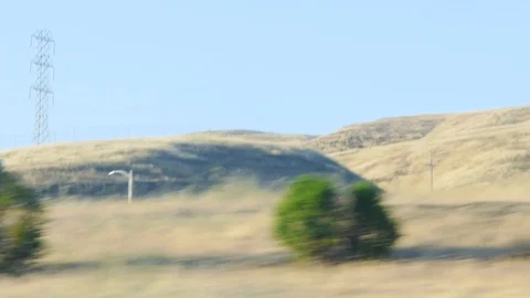 Golden Rolling Hills Stock Footage 92501923