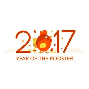 Golden rooster theme Stock Illustration