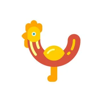 Golden rooster theme Stock Illustration