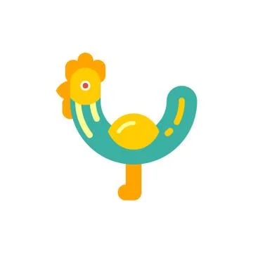 Golden rooster theme Stock Illustration