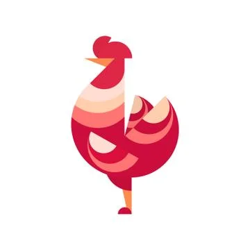 Golden rooster theme Stock Illustration