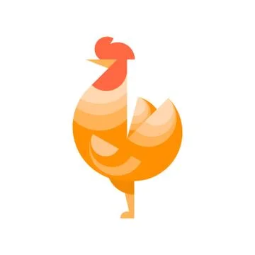 Golden rooster theme Stock Illustration