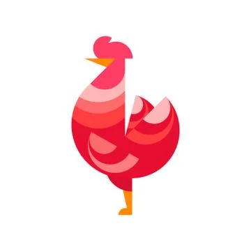 Golden rooster theme Stock Illustration