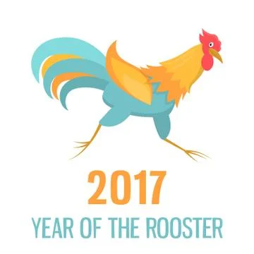 Golden rooster theme Stock Illustration