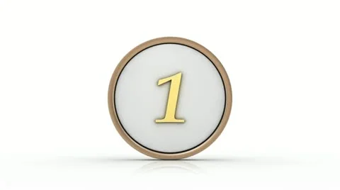 Golden rotating numbers Stock Footage 10829455