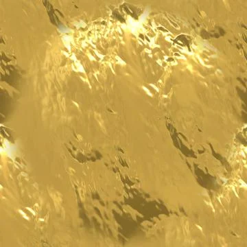 Golden, rough surface with sun glare. Gold seamless background. Damaged wall Stock Illustration